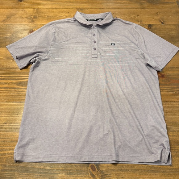 Travis‎ Mathew Polo Shirt Short Sleeve Purple Outdoors Golf Lightweight Mens XXL - Picture 1 of 7